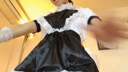 Try "leg / foot fetish"! **** Festival wind cosplay (bloomers and black stockings maid apron)