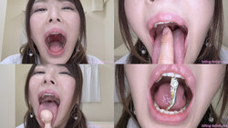 [Oral fetish] Honoka Tsujii&#39;s maniac oral observation and oral fetish play! [Swallow whole]-