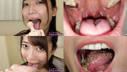 [Oral fetish] Mao Kurata&#39;s maniac oral observation and oral fetish play! [Swallowing]
