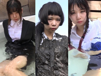 Super value! Theme-based set sales plan [Popular model series 1st] 3 pieces set of beautiful girl Moeka (wet, muddy, rip)