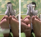 23cm beautiful girl&#39;s very weak soles tickling! 4 minutes 5 seconds