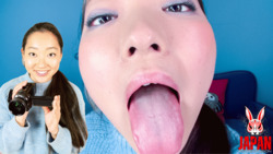 [Amateur girl series] POV!  Amateur girl Tomomi's tongue/mouth selfie