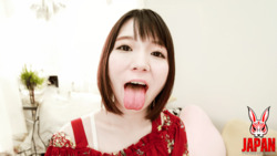 POV! Virtual wet tongue kiss with Mio Shinozaki