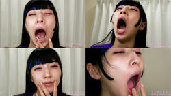 Facial collapse! A close-up shot of cute Meru Adachi yawning! !