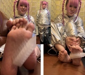 Gal beauty Seirachin, 25cm tall, extremely weak soles tickling! 5 minutes