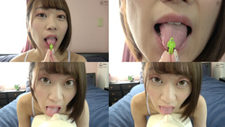 [Giant woman] Popular model Rio Nazuki is the first giant woman to lick a doll and lick her face!