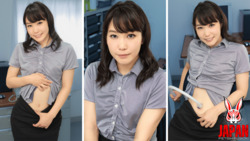 Belly Button Clean-Up Sets the Fire at the office with Yui KASUGANO